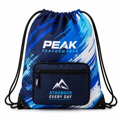 SPHERE-1412_Custom Cinch Bag with Front Zip Pocket