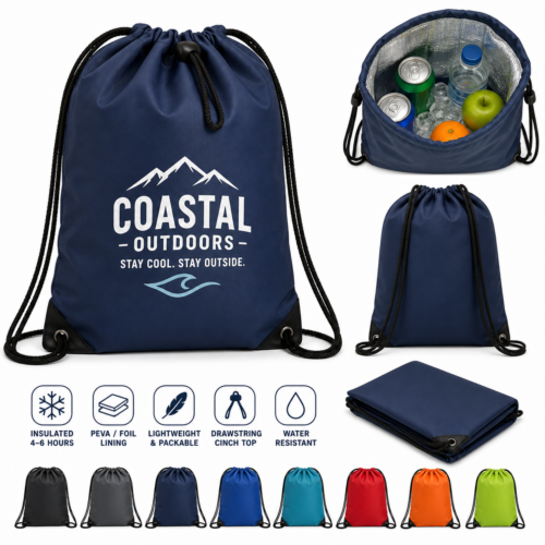 SPHERE-1413_Custom Insulated Drawstring Cooler Bag