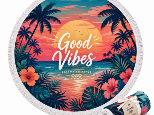 Custom Round Beach Towel