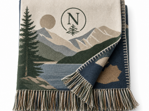 Custom Woven Jacquard Throw