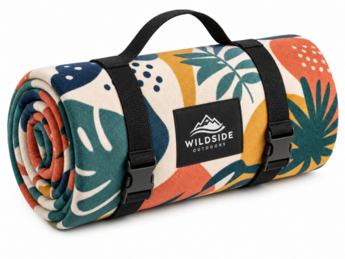 Custom Picnic Blanket with Carry Strap