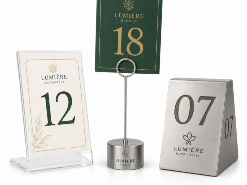 Custom Table Number Stands