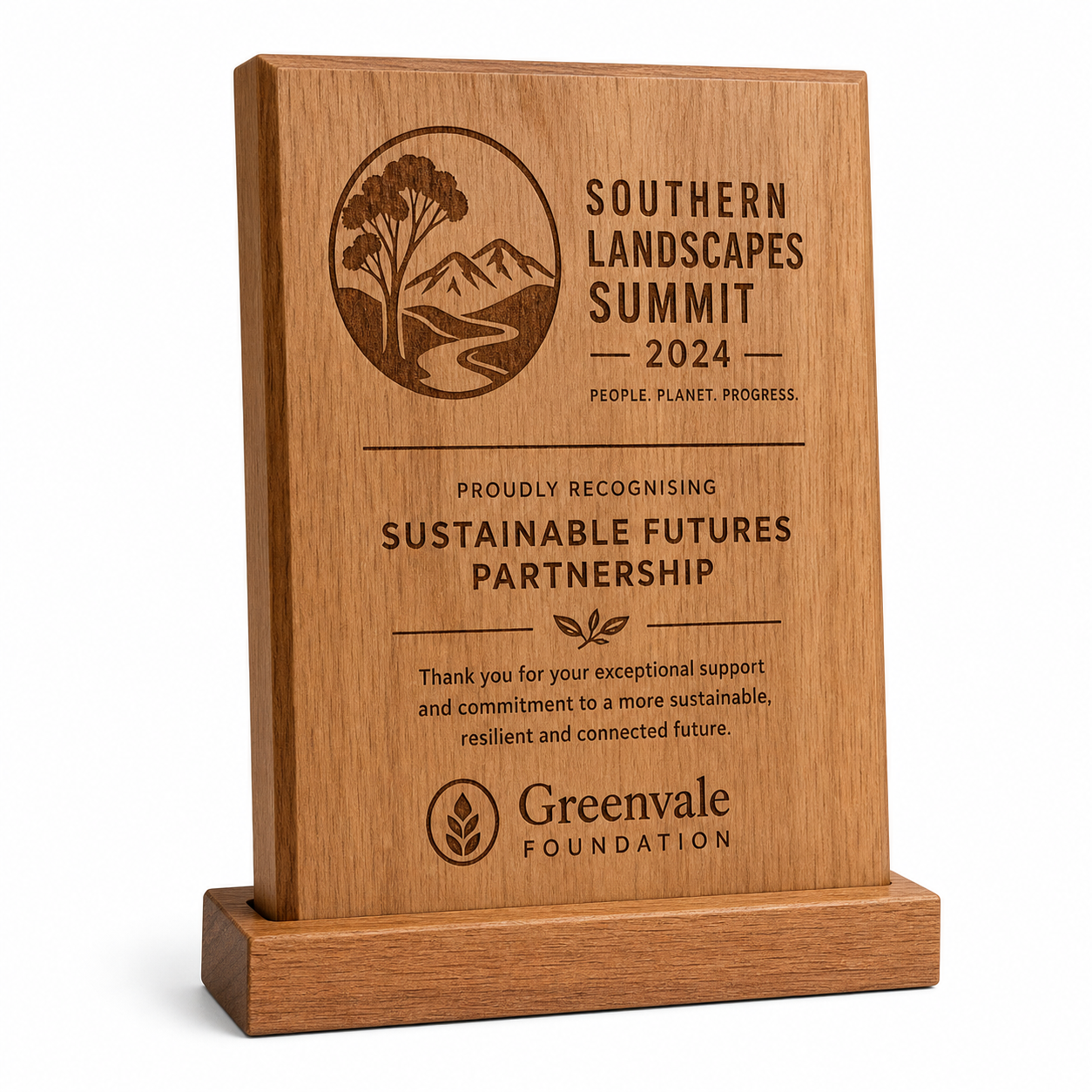 SPHERE-1505_Custom Engraved Timber Plaque