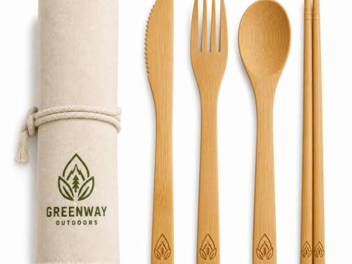 Custom Bamboo Picnic Cutlery Set