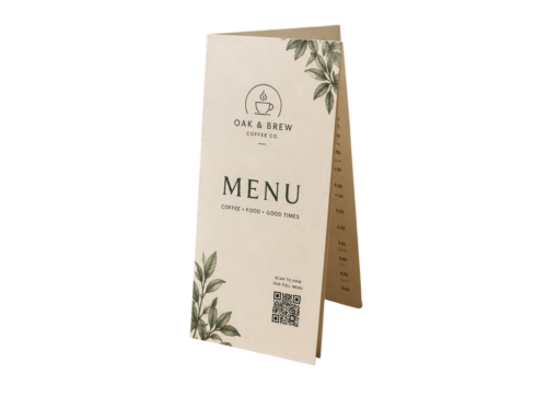 Custom Printed Cafe Menus