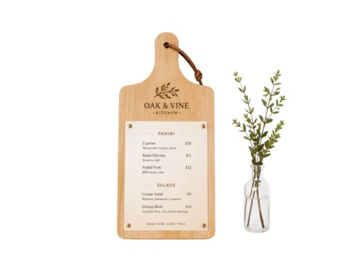 Custom Wooden Menu Boards