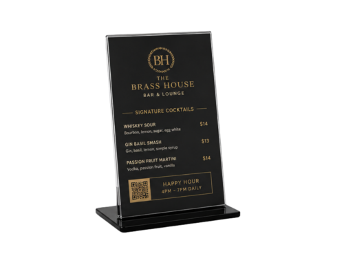 Acrylic Table Menu Stands
