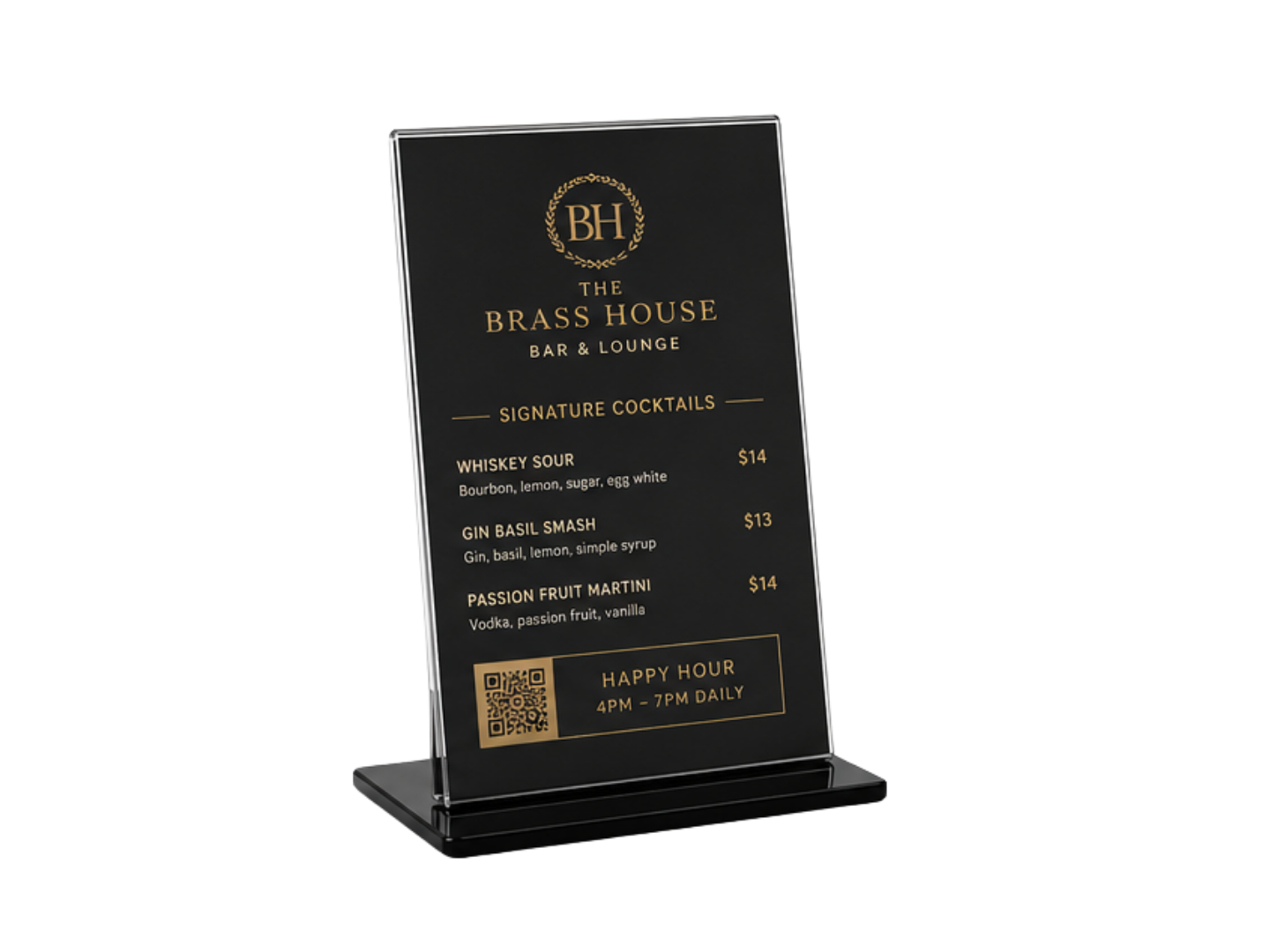 Acrylic Table Menu Stands