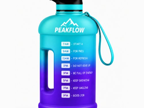 Custom 2.2L Water Bottle with Time Markers and Sleeve