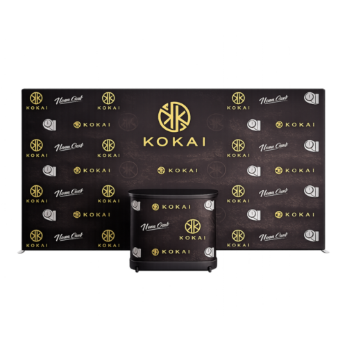 Magnetic Pop-Up Reception Wall with Aluminum Frame Front
