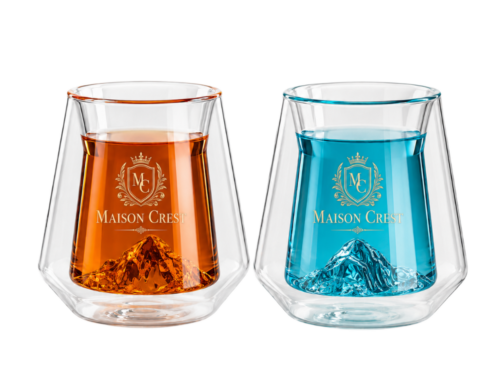 Double-Walled Diamond Whiskey Glass