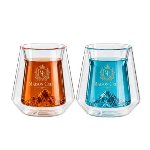 Double-Walled Diamond Whiskey Glass