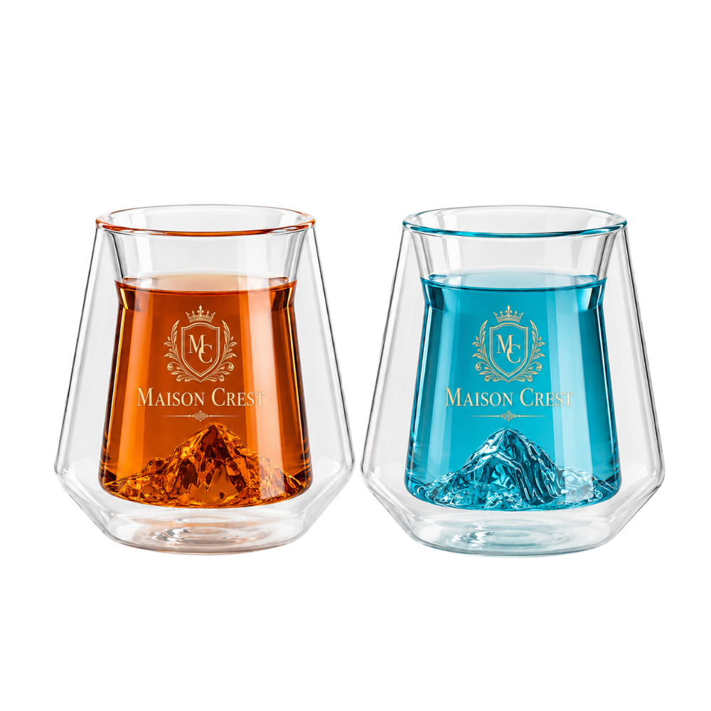 Double-Walled Diamond Whiskey Glass