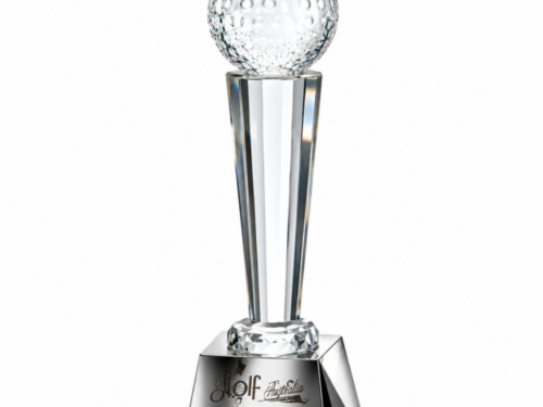 Custom Crystal Golf Trophy
