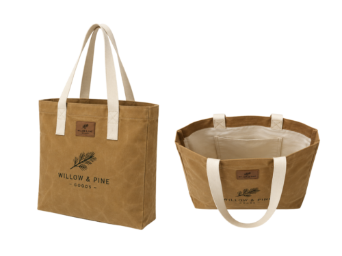 Custom Waxed Canvas Tote Bag