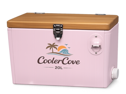 Custom 20L Beverage Cooler Box with Wooden Lid