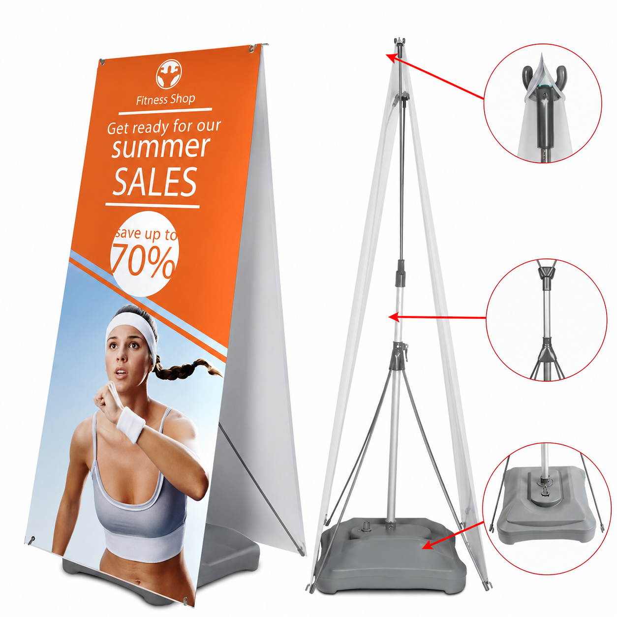 Custom Double-Sided Outdoor Banner with Water Base