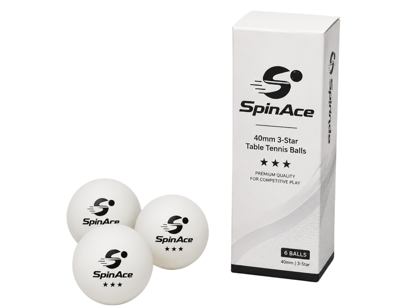 Custom 40mm 3-Star Table Tennis Balls