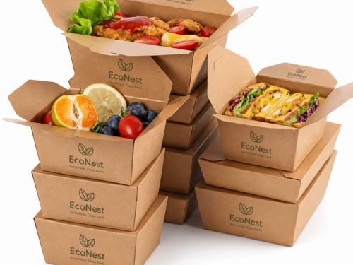 Grease-Resistant Paperboard Takeout Containers