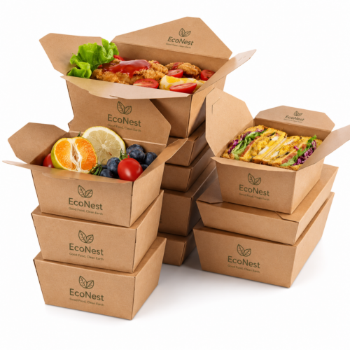 Grease-Resistant Paperboard Takeout Containers