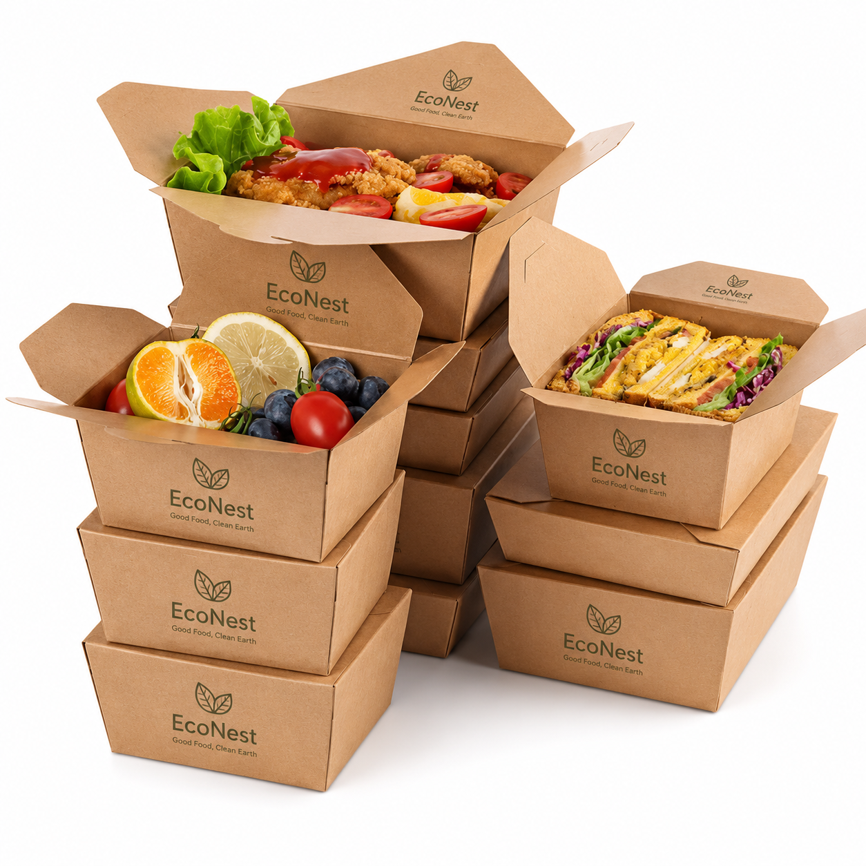 Grease-Resistant Paperboard Takeout Containers