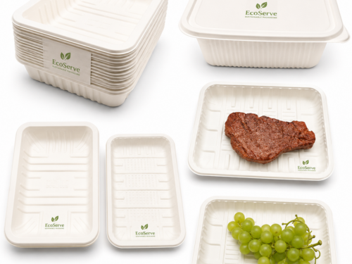 Cornstarch-Based Disposable Food Trays