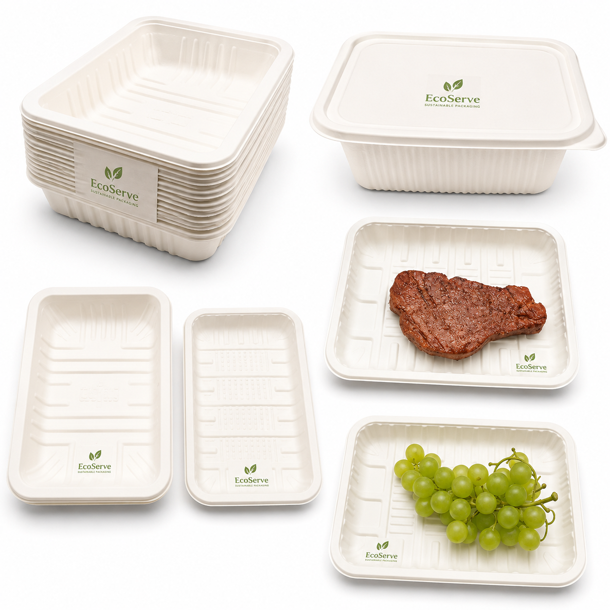Cornstarch-Based Disposable Food Trays