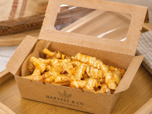 Kraft Paper Food Box with Clear Window