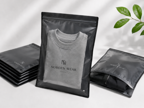Frosted Recyclable Clothing Ziplock Bag
