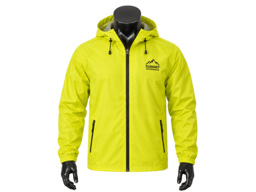 Custom Waterproof Hi-Vis Spray Jacket with Mesh Lining